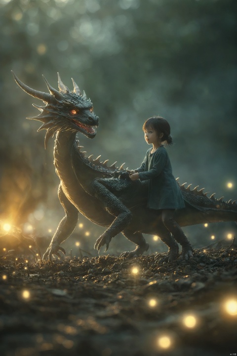  absurdres,incredibly absurdres,reality,realistic, 1girl, Giant Dragon