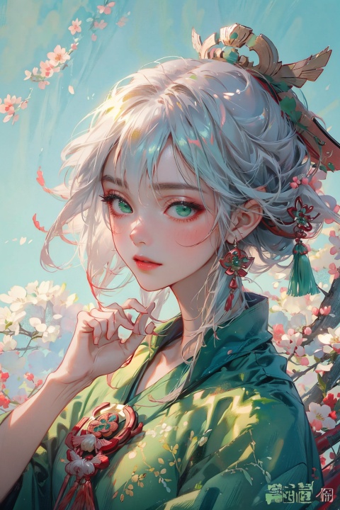 - High-quality photography
- Master's work
- Detailed face description
- blue and green
- Cute girl
- Fashionable woman
- Vibrant colors
- Wearing a blue and green outfit
- Confident expression
- Majestic environmental elements
- Photography
- Striking and modern cover design,yae miko