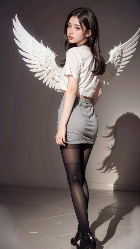  Super long legs, 1 girl, standing,Wings, Angels
Professional studio, integrated short skirt,t,yuzu,pantyhose,sssr, goddess
