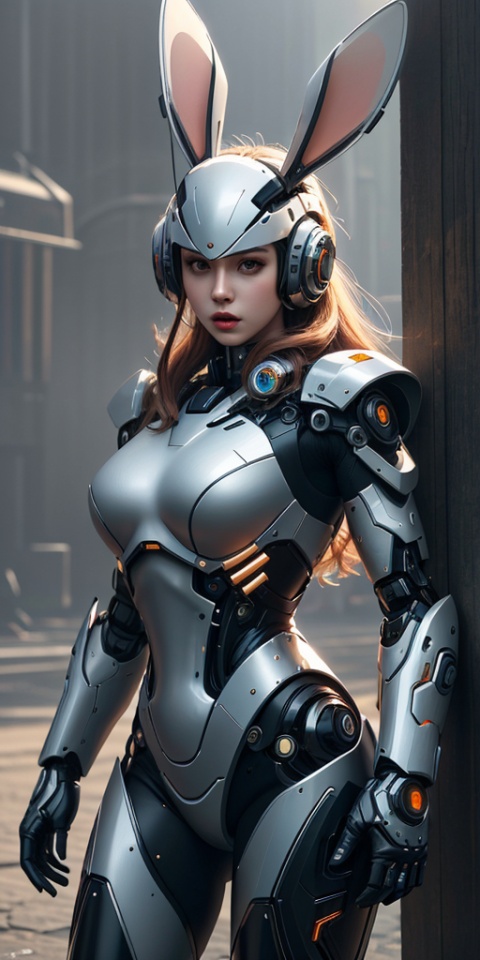 slim,best quality, masterpiece, ultra high res, (photorealistic:1.4),1girl,mecha,bunnytech