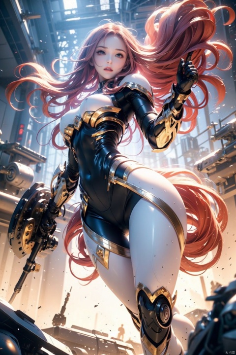  beauty,Toned figure,high_heels,high quality,best quality,(8k), , , , ,(2 girls fight), dachangtui,Colored eyes,white_body,girly_hair,red_hair,blue and white,golden and black,Tight gelcoat,Two-man struggle,Combat attitude,Bright environment,Sparks flew everywhere,Weapon collision, Super perspective, masterpiece,highly detailed CG illustration,wide shot, Angel