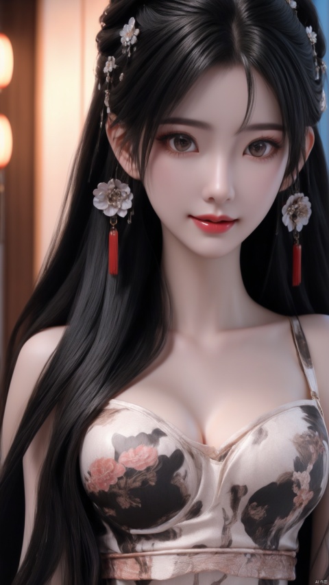  (Full body,1.8),more jewellery and Ancient Chinese Decorations ,expose shoulders,(very detailed CG), ((8k), hot springs, a girl, solo, beautiful face, lace bra, long hair during the day, unparalleled masterpiece, exquisite CG rendering, big breasts, big nipples, best quality, smile,masterpiece, ultra-high resolution, (real person, fashion photography portrait, photo), deep shadow, low-key,,, (purerofface_v1:0.5), Chang, glowing, pan hair, lighting master,Looking into the camera from below