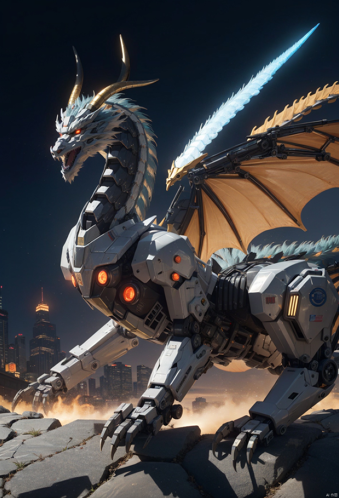 a mecha dragon 8k High qualit image created by NovaPredawn Tensor.Art