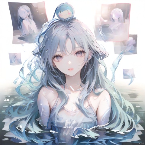 ((image of a girl fully sculpted from water)), ((water head to toe)), ((girl made of water)), ((skin replaced as water)), ((fully transparent skin)), ((transparent skin)), ((translucent skin)), ((transparent face)), ((water as face)),, 1girl, background