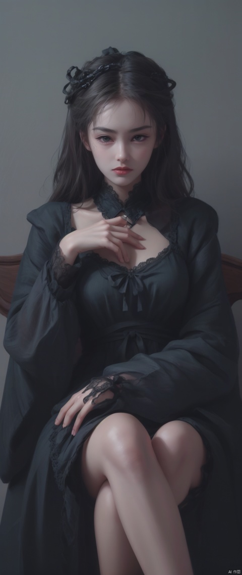 (Fidelity: 1.5), Official Art, Unity 8k Wallpaper, Ultra Detailed, Beautiful, Beautiful, Masterpiece, Best Quality,
darkness, atmosphere, mystery, romanticism, creepy, literature, art, fashion, victorian, decoration, intricate, ironwork, melancholy, lace, contemplation, emotional depth, supernatural,
1 girl, solo, neck, legs, bust composition, fantasy, blues