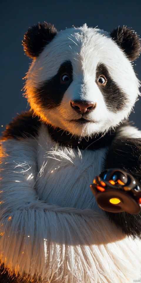 Panda cartoon, an animated character, stylized character, animation style render, Stylized 3D, arnold maya render, 3 d render stylized, toon render keyshot, 3d character, 3d character, 3D rendering stylized, 3 d character render, Cartoon panda, Close-up panda, vivaciousness,adolable,Moe,Character pose, (pixar-style) (Master parts:1.2) (Bokeh) (Best quality) (Detailed skins) (Detail texture) (8K) (Clay) (Cinematic lighting) (foco nítido