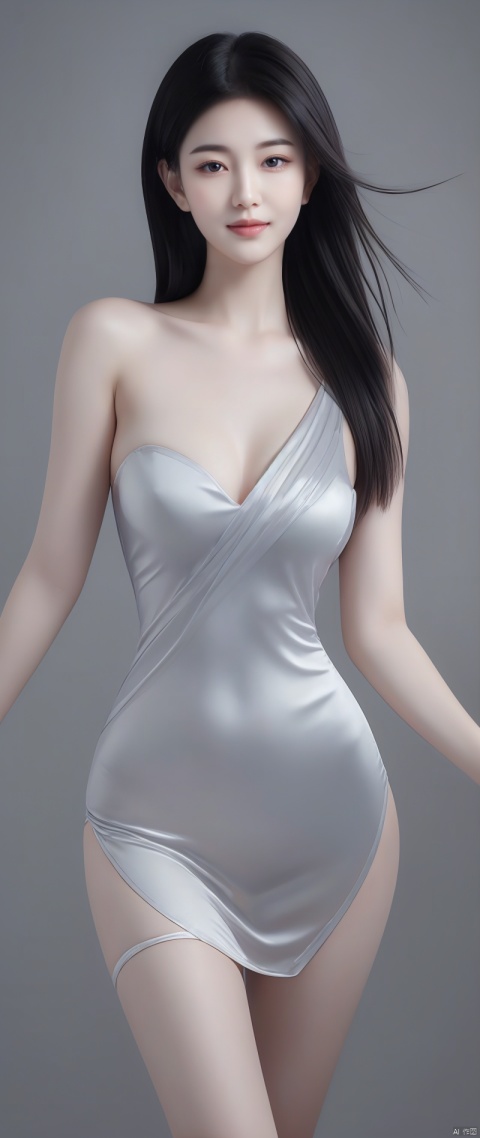 ((Best quality, 8K, Masterpiece, 1 girl, Beautiful girl)), highres, Cute, Dynamism, Detailed face, Detailed skin, Detailed eyes, Detailed lips, Photorealistic, Raw photo, Natural lighting, perfect anatomy, dynamic pose, round buttocks, toned legs, double eyelid, tear bags, round eyes, moist lips, silver body, ((silver liquid on the naked body:1.3)), silver liquid dripping down from the body, silver hair, smile, silver background, silver paint, silver ink, japanese girl, silver liquid, chest, colorful liquid, (gorgeous silver dress with detailed lace:1.2), thighs, cum on breasts, ((silver flowers background))