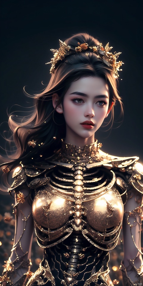  (extremely detailed CG unity 8k wallpaper, masterpiece, best quality, ultra-detailed), best illustration, an extremely delicate and beautiful, high resolution, dynamic angle, dynamic pose, (1girl), dark skin, black hair, yellow eyes, golden accessories, magical girl outfit, moonlit night, glowing stars, mystical background.