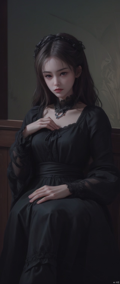  (Fidelity: 1.5), Official Art, Unity 8k Wallpaper, Ultra Detailed, Beautiful, Beautiful, Masterpiece, Best Quality,
darkness, atmosphere, mystery, romanticism, creepy, literature, art, fashion, victorian, decoration, intricate, ironwork, melancholy, lace, contemplation, emotional depth, supernatural,
1 girl, solo, neck, legs, bust composition, fantasy, blues