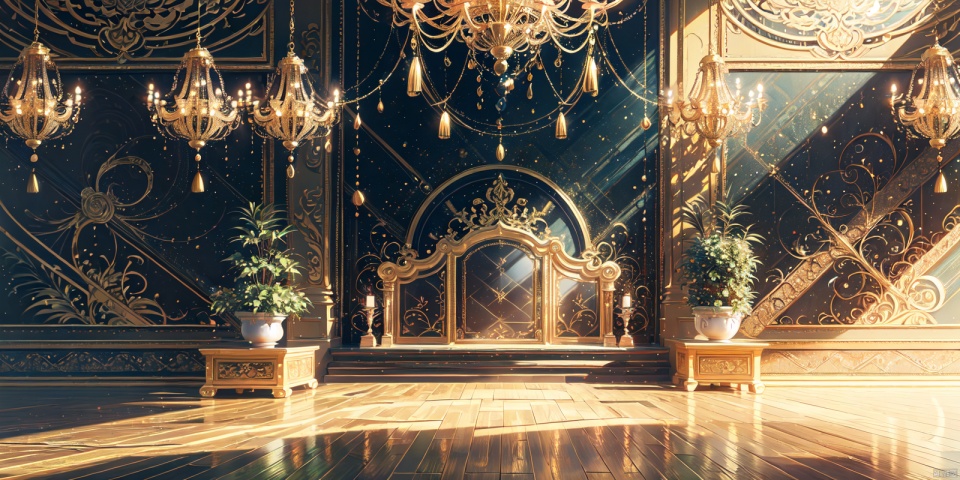 (masterpiece: 1.2) , best quality, amazing detail, 8k, comfy animated scenes, Chinese architecture, golden yellow, Fujian Blue, floor-to-ceiling gold, gold coins, jewelry, sparkle, diamonds, interior, gold furnishings, (close-up) , mid-range, depth of field, wide angle, super detail, best quality, no people, golden trees, yellow flowers,流光