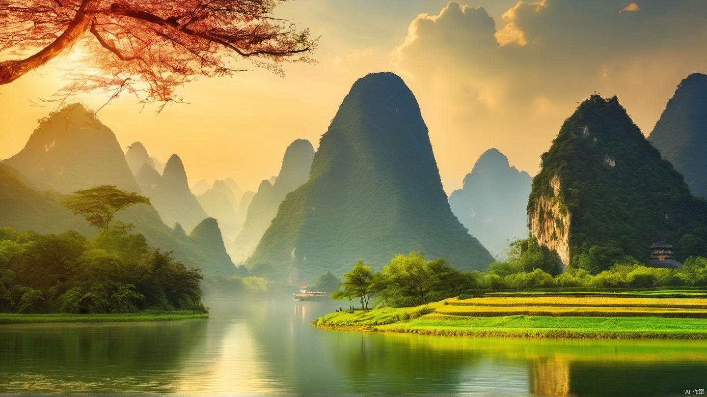 Guilin landscape the world, the mountains and mountains, landscape, true, outdoor, wallpaper, National Geographic, high-resolution