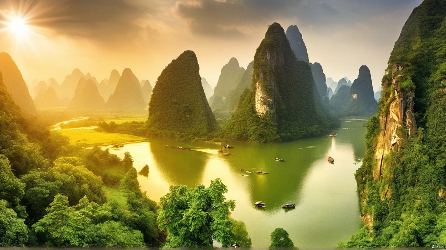 Guilin landscape the world, the mountains and mountains, landscape, true, outdoor, wallpaper, National Geographic, high-resolution