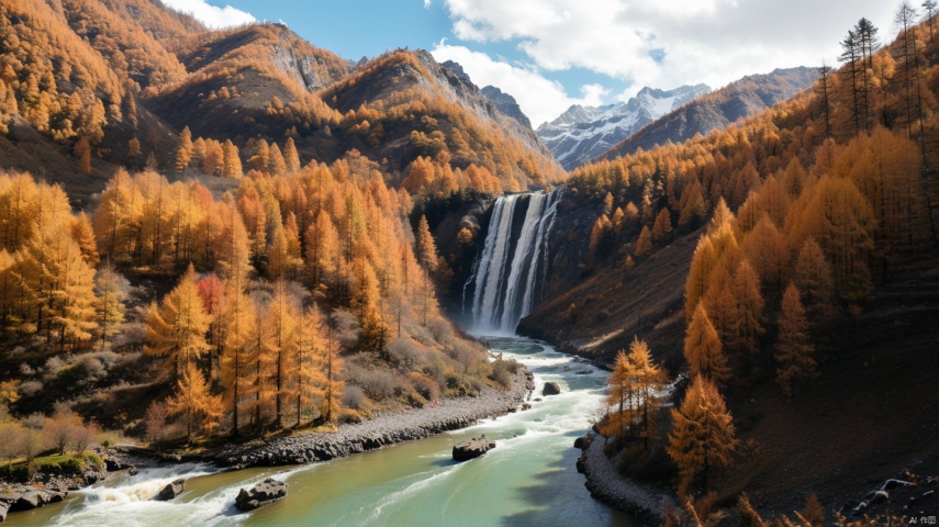 China Yellow River scenic spot, Hukou Waterfall, majestic waves, fast rivers, cliffs, sunny days, outdoor, HD, 8k, National Geographic, wallpaper, real photography