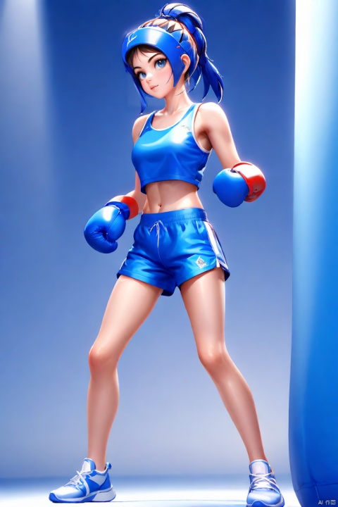  a girl,Realistic 3d cartoon style rendering,girl,full body,wearing blue sportswear,summer fashion clothing,boxing fitness,white background,in the style of interactive pieces,rim lighting,soft gradients,charming illustrations,3d rendering,OC rendering,best quality,8K,super detail
 ,g004,,,,,,,<lora:660447824183329044:1.0>