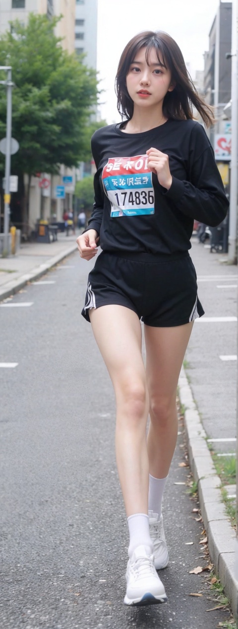  1girl,8k,,,long legs,running towards viewer
