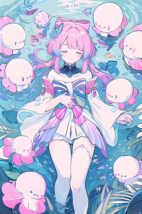  dynamic angle,game_cg,realistic,gradient_background,landscape,from above,leg_hug,rim light,((floating)),kokomidef,closed mouth,eyes closed,sad,deep in the ocean,jellyfish,air bubble,deep sea girl,beautiful and detailed water,water filter,The underwater world,((water drops)),wet clothes,((beautiful detailed water)), masterpiece