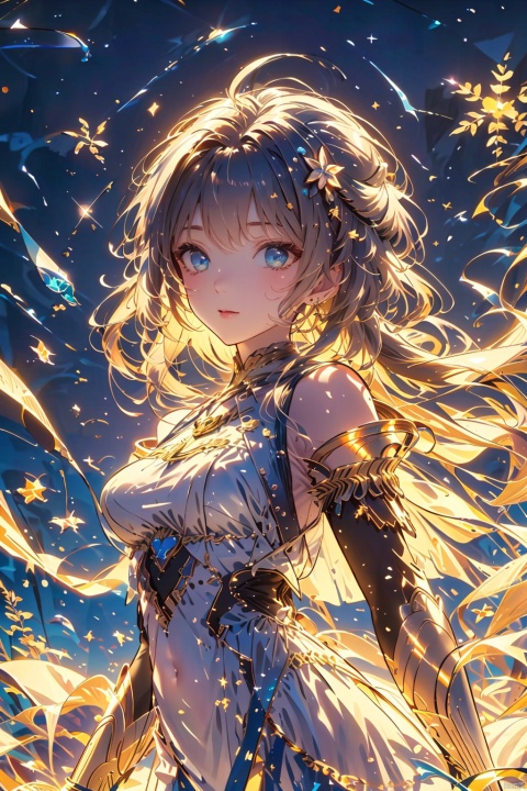  ((((ink))),((watercolor)),world masterpiece theater, ((best quality)),depth of field,((illustration)),(1 girl),anime face,medium_breast,floating,beautiful detailed sky,looking_at_viewers,an detailed organdie dress,very_close_to_viewers,bare_shoulder,golden_bracelet,focus_on_face,messy_long_hair,veil,upper_body,,lens_flare,light_leaks,bare shoulders,detailed_beautiful_Snow Forest_with_Trees, spirit,grey_hair,White clothes,((Snowflakes)),floating sand flow,navel,(beautiful detailed eyes), (8k_wallpaper), jiqing, babata, qingyi, (\MBTI\), (\shen ming shao nv\)