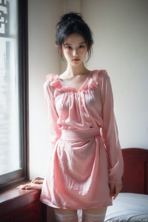  best quality,masterpiece,ultra high res,looking at viewer,studio,side light,makeup portrait,black eyeshadow,
, half updo, sexy black nightgown, bedroom scene, soft lighting, sensual atmosphere, peaceful ambiance, professional photography, perfect composition., 1girl, sara style, yosshi film, liuyifei, Detail, chang, CyberpunkAI, Girl, Geometric design style, dancing diva, Dark Style, sd mai, myinv, dress, detached sleeves, thighhighs, tm, sailor senshi uniform, killer, gold armor,school uniform, hy, jy, lowangle, light rays