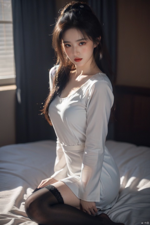  best quality,masterpiece,ultra high res,looking at viewer,studio,side light,makeup portrait,black eyeshadow,
, half updo, sexy black nightgown, bedroom scene, soft lighting, sensual atmosphere, peaceful ambiance, professional photography, perfect composition., 1girl, sara style, yosshi film, liuyifei, Detail, chang, CyberpunkAI, Girl, Geometric design style, dancing diva, Dark Style, sd mai, myinv, dress, detached sleeves, thighhighs, tm, sailor senshi uniform, killer, gold armor,school uniform, hy, jy, lowangle, light rays,moyou