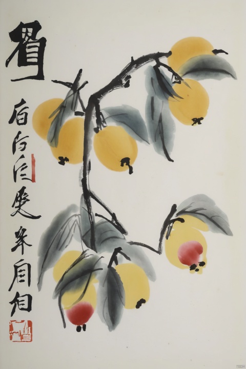 Qi-Baishi,fruit,animal,traditional chinese ink painting