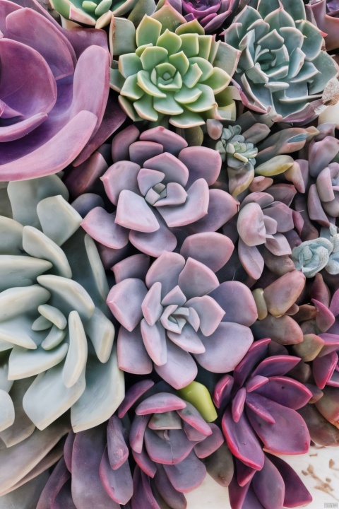  Succulent_Plants,succulent plants,purple theme,close-up, macro shot
