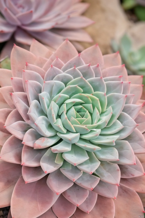 Succulent_Plants,succulent plants,pink theme,close-up, macro shot, outdoor