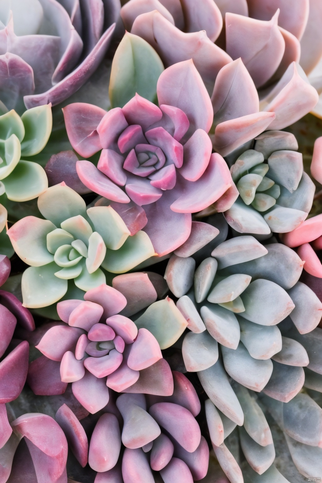 Succulent_Plants,succulent plants,pink theme,close-up, macro shot