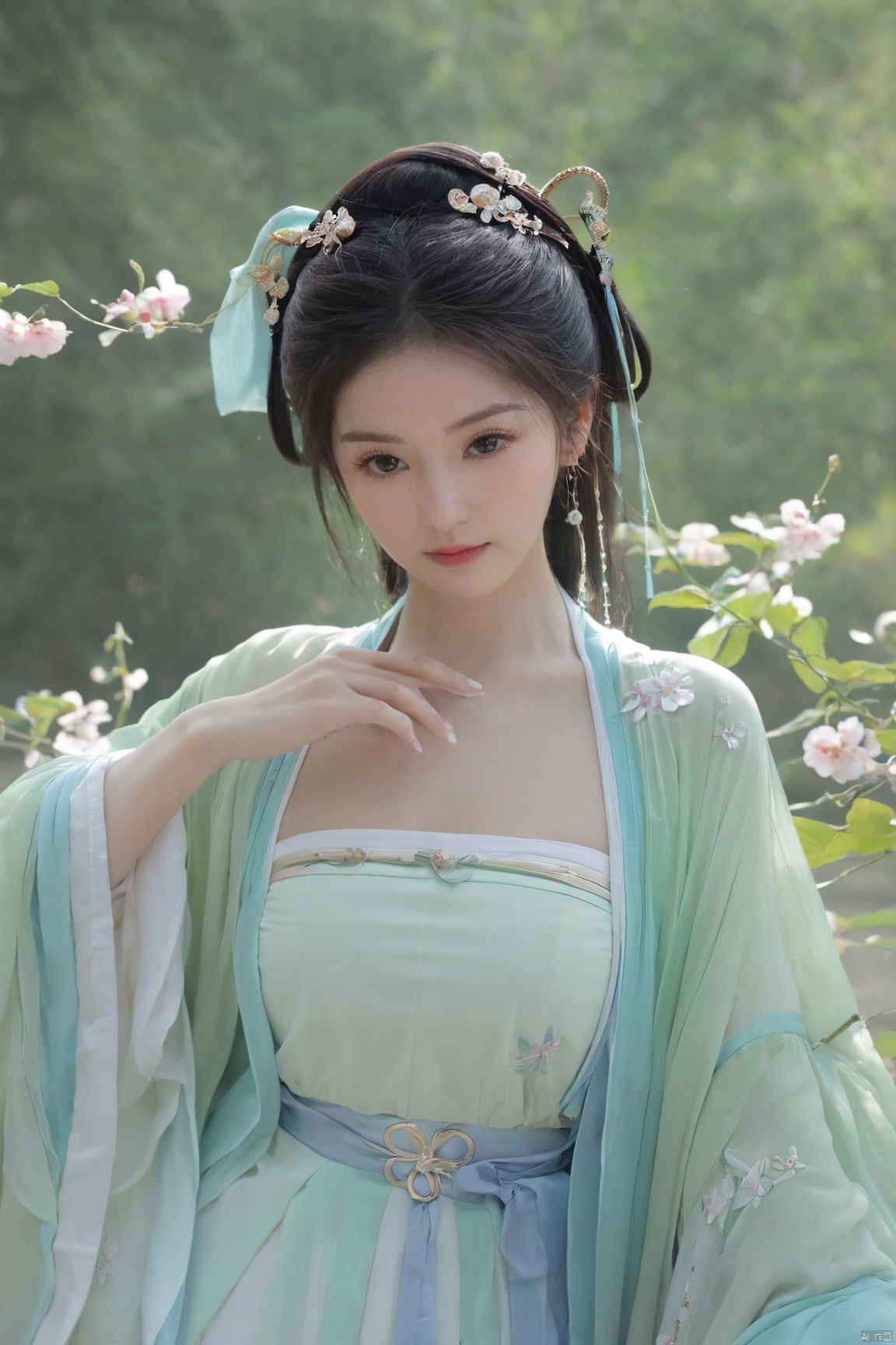 Surrealist beauty photo, hanfu,Xtianxiwei,(big_breasts:1.89),1girl,