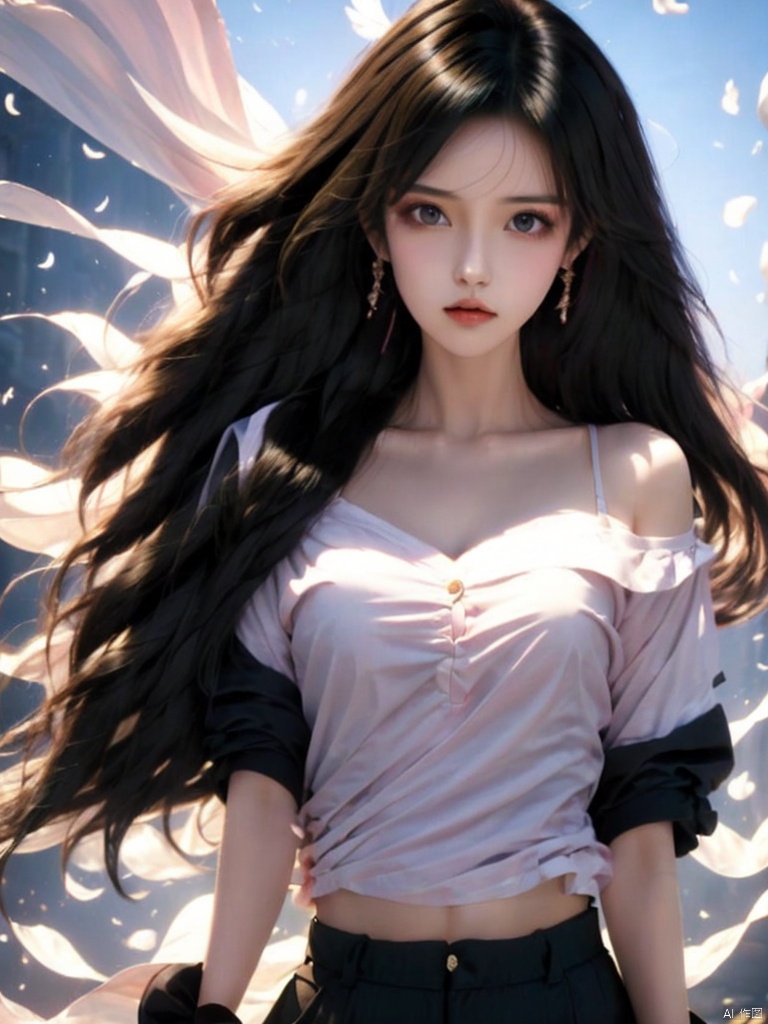 HS-S,

(Best quality, masterpiece: 1.1), ultra-detailed, (realistic, photorealistic: 1.2), 1 girl, with beautiful long hair flowing in the wind, black hair soft and shiny, dancing with the wind, flowing Long hair, natural curly hair, black shirt, simple and classic style, highlighting the girl's maturity and stability, loose tailoring, comfortable and casual, buttons of the shirt, carefully designed details, fluttering in the wind, swaying slightly in the wind , dynamic pictures, natural and vivid, exquisite facial expressions, deep and charming eyes, and the overall atmosphere is full of elegance and romance. Artistic creation, high resolution, and the most beautiful details. solo,

, HS-JX, ,HS-F, HS-NV1