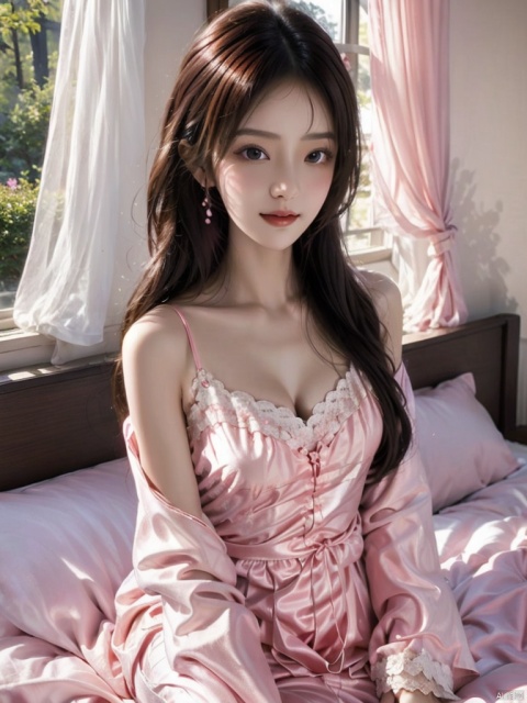 HS-S,

(Best quality, Masterpiece: 1.2), Ultra-detailed, (Realistic: 1.3), 1 girl, lying down, outstanding temperament, beautiful, extremely detailed facial features, elegant neckline and shoulders, soft curves and body posture , perfect skin, light blush, gorgeous long hair, loosely scattered on the pillow, bright eyes staring into the distance, deep and mysterious, smiling lips showing a touch of joy and tranquility, light and soft pajamas , exquisite lace and gorgeous embroidery patterns, soft gauze or curtains as the background, warm bedroom or garden environment, sunlight shining on her body through the window, romantic and dreamy atmosphere, enchanting beauty Picture, quiet and peaceful, high resolution, extremely delicate, solo,

, HS-JX, ,HS-F, HS-NV1