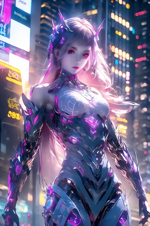  1girl,Cyberpunk, mecha,