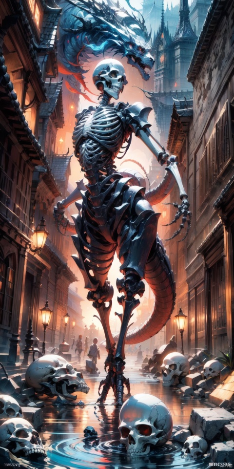 ((1 huge long and slim dragon is made of bone and skull))beautiful and detailed beautiful and detailed dragon&apos;s head,beautiful and detailed loong_tail,full_loong,coherent loong, (Bloodborne:1.3)((white skeleton)),(( skeleton monster)),(giant spiders:1.3),6 bone leg,monster is broken bone,bone monster no human,Thorn crown, mask,A huge mask, hyper detailed,backlighting,sand, water,black background,(((dust clodust))),(best quality),(masterpiece),extremely beautiful, (best illustration),melting,abstract,splash,original,master composition,atmospheric 8k ultra detailed,beautiful details, fine details, extreme details,, (best quality),(masterpiece),extremely beautiful,master composition,atmospheric 8k ultra detailed,beautiful details, fine details, extreme details,(extremely detailed CG unity 8k wallpaper),amazing fine details and brush strokes, smooth, hd semirealistic anime cg concept art digital painting,cg painting,(photorealistic:0.4),(realistic:0.4),(((Ancient palace background)))