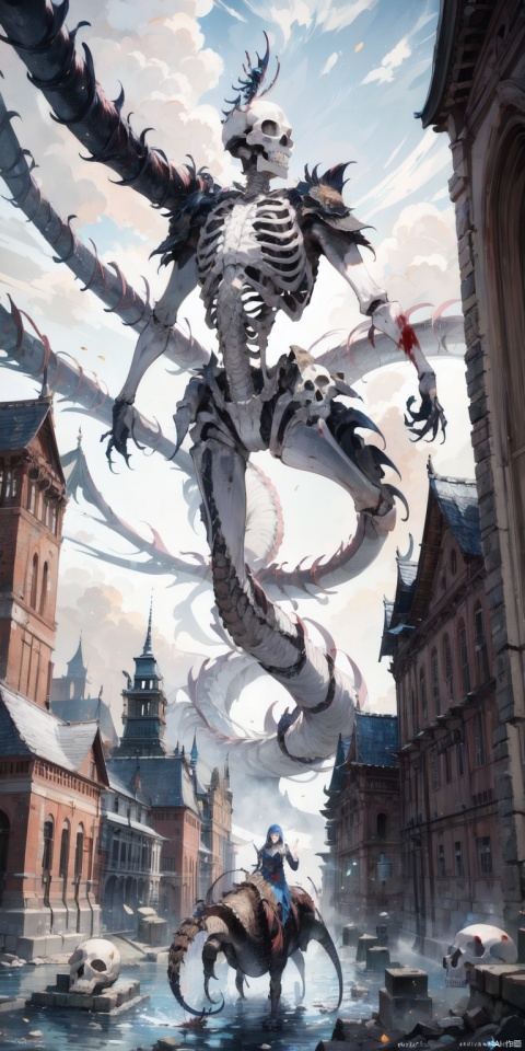((1 huge long and slim dragon is made of bone and skull))beautiful and detailed beautiful and detailed dragon&apos;s head,beautiful and detailed loong_tail,full_loong,coherent loong, (Bloodborne:1.3)((white skeleton)),(( skeleton monster)),(giant spiders:1.3),6 bone leg,monster is broken bone,bone monster no human,Thorn crown, mask,A huge mask, hyper detailed,backlighting,sand, water,black background,(((dust clodust))),(best quality),(masterpiece),extremely beautiful, (best illustration),melting,abstract,splash,original,master composition,atmospheric 8k ultra detailed,beautiful details, fine details, extreme details,, (best quality),(masterpiece),extremely beautiful,master composition,atmospheric 8k ultra detailed,beautiful details, fine details, extreme details,(extremely detailed CG unity 8k wallpaper),amazing fine details and brush strokes, smooth, hd semirealistic anime cg concept art digital painting,cg painting,(photorealistic:0.4),(realistic:0.4),(((Ancient palace background)))