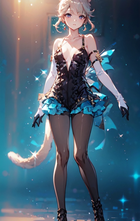  1girl, yae miko, full body, Stand naked, naked, sexy, band With a sweet smil,bare shoulders,hair between eyes,bangs,hair ornament,blurry,jewelry,animal ears,fox ears,earrings,((black stockings)),((masterpiece, best quality)), mixes realistic and fantastical elements, vibrant manga, uhd image, glassy translucence, (best quality,) ((8k,cg,)) first person perspective,full_body,(high_quality),background
