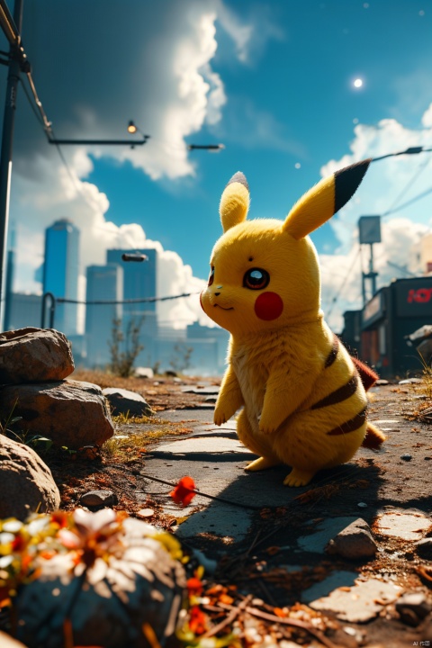  no humans,（Pikachu）, cityscape,cyberpunk 2077,low angle, , Detail,Realistic images, realistic graphics, 8k,dynamic pose,,night sky,sense of technology, technology,
Clouds
Exaggerated surprise,
