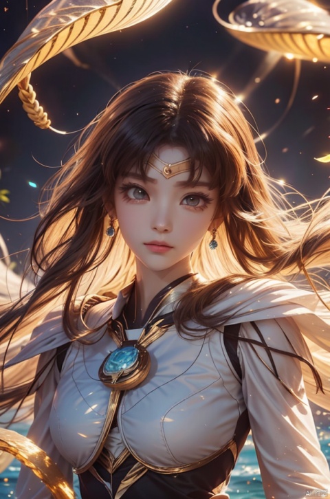  The beautiful warrior Sailor Moon is running through the forest, captured in a close-up, front-facing, high-definition shot with a long-focus lens, basking in natural light. Her flowing, bright-colored hair exudes confidence., (\shen ming shao nv\), msn, jellyfishforest, jiqing, (\MBTI\)