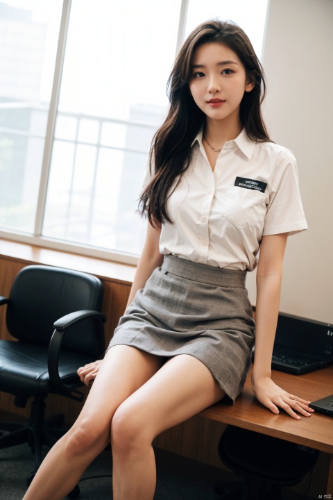  1girl,8k,,,long legs, ,Monitoring Room,
,sexfriend, office uniform,,
,short skirt,
full_body,dutch angle