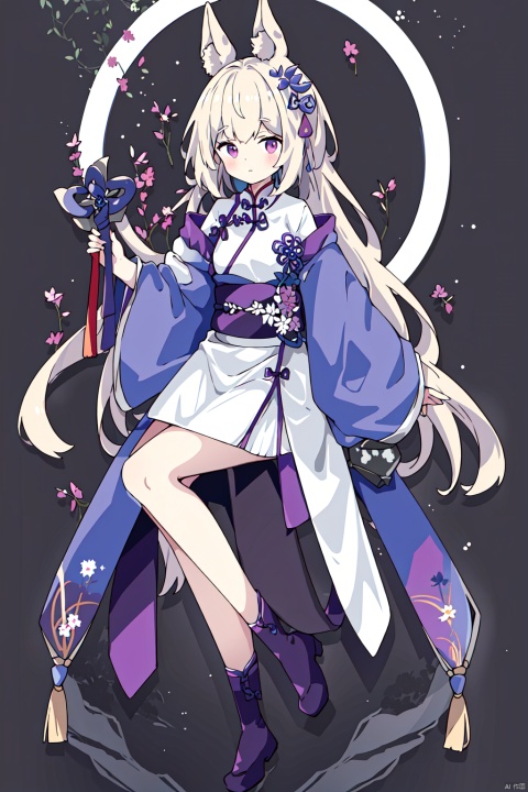 muelsyse (arknights),1girl, solo,hanfu,chinese clothes,splatter background, holding sword, best quality, amazing quality, very aesthetic, absurdres