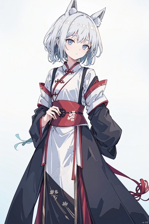  muelsyse (arknights),1girl, solo,hanfu,chinese clothes,splatter background, holding sword, best quality, amazing quality, very aesthetic, absurdres