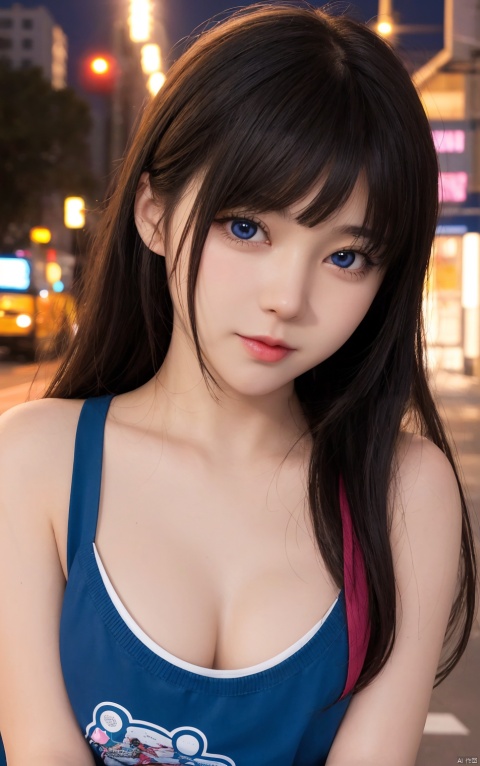 Animated Spliced Reality,a girl made of anime and reality,anime lines around real girl,photo background,the girl is part reality and part caricature,1girl,(solo:1.5),
bangs,street,city, 1 girl