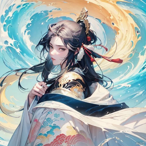  (masterpiece, top quality, best quality, official art, beautiful and aesthetic:1.2), (1boy), extreme detailed,(fractal art:1.3),colorful,highest detailed, msaibo, Hanama wine, Chinese ink painting, fanxing, zhongli (genshin impact), midjourney portrait, iskandar