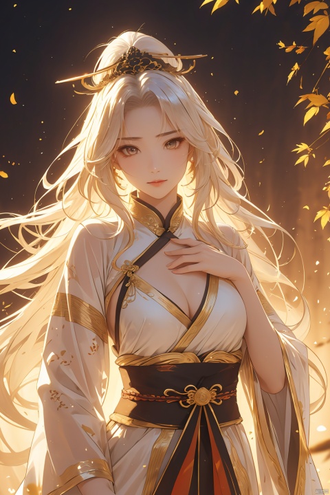  (masterpiece, best quality, ultra-detailed, highres), (((solo))),(sidelighting, lustrous skin), (bloom), (shine), lighting, strong rim light,white hair,(miko),((tangzhuang)),beautiful detailed eyes,beautiful detailed girl,an extremely delicate and beautiful,tiara,lipstick,beautiful and delicate water,nature,(shrine),shiratama kitsune,golden eyes,long hair, hand on own chest,
, smwuxia Chinese text blood weapon:sw, (\shen ming shao nv\)