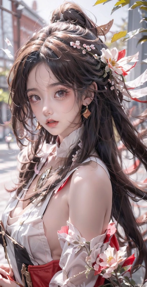  (masterpiece, best quality), 1girl, full_body,colorful_hair,short-hair,blue_eyes,red lips,,sexy dress , , , , (tutututu), xiqing, , Geometric design style, pld,flowers (innocent grey), Nebula