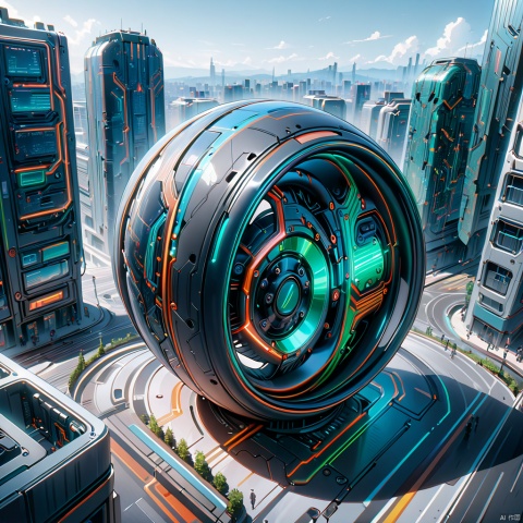  90's anime style, bright colors, high detail, high quality, masterpiece. areal view, sharp details, mad-circuit. Straight lines
People walking by in a Large City made of circuits and Giant electronic components. street level view. Futuristic vehicles.