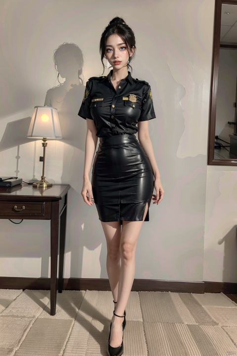 1girl,High,quality,masterpiece,long leg, big breast,  full body,8K,shirt_lift,yuzu,DUNHUANG_CLOTHS,spreadleg,护士,emma,skirt_lift,制服,girl,highheel,Chinesestyle,Theeye,behisheroine,Blackpanties,ghostdom,Real,Update,Lighting,Detail,细节,优化,P_nurse,shidudou,armor, Sexysoldier, lihanyi, junzhuangsp, dalongshu, yue , hair ornament , hanfu, hanfu , hair ornament , chinese clothes, lvshui-green dress, Indian Beauty, 1girl, eluosi, office lady, policewoman,pencil skirt,see-through,shiny clothes,white shirt