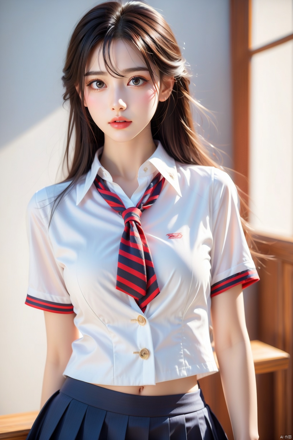  masterpiece,bestquality,realistic,8k,officialart,ultrahighres,school uniforms,1girl, Light master