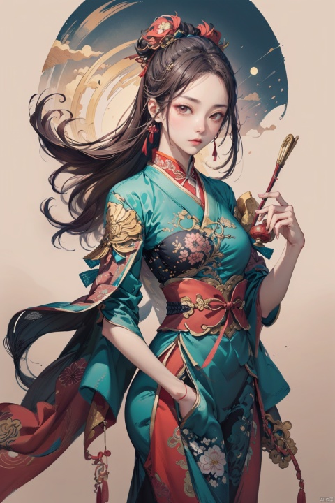  （Full moon background：1.32）the work is by artists Xu Beihong, Lei Zhengz,Peking Opera Huadan, New meticulous brush, big head, Fengguan Xipei, soft light sense, light, Peking Opera Huadan, Mei Lanfang, drunken Concubine, delicate features, high definition, high quality, Wu Guan oil painting, light color costume, delicate painting, CGArt Illustrator