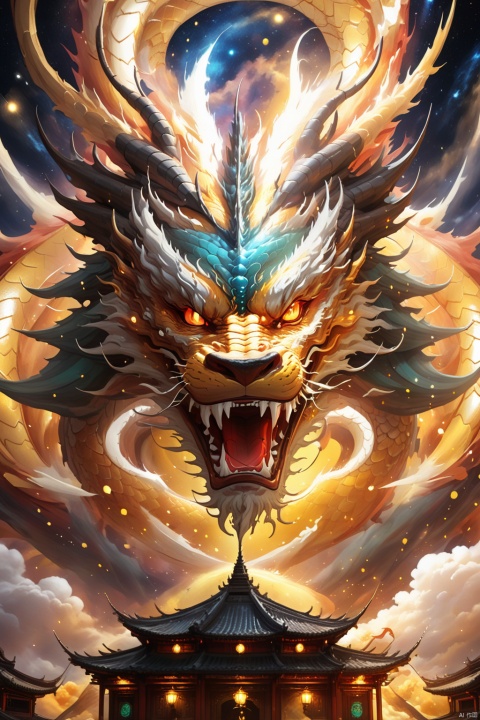  (Crypto Dragon King - Dragon with Five Claws: 1.48), (Dragon horn, dragon body, dragon tail), (mysterious halo: 1.36), (Star vortex, star river, star ring), travel in the universe, use digital crypto magic, guard the digital field, (cross-chain information: 1.24), (digital currency: 1.5), encryption algorithm, space-time light particles, (star vortex, star river, star ring), ultra HD, super detail, epic shock, visual art, surreal, mythological legend style, God beast, BJ_Sacred_beast