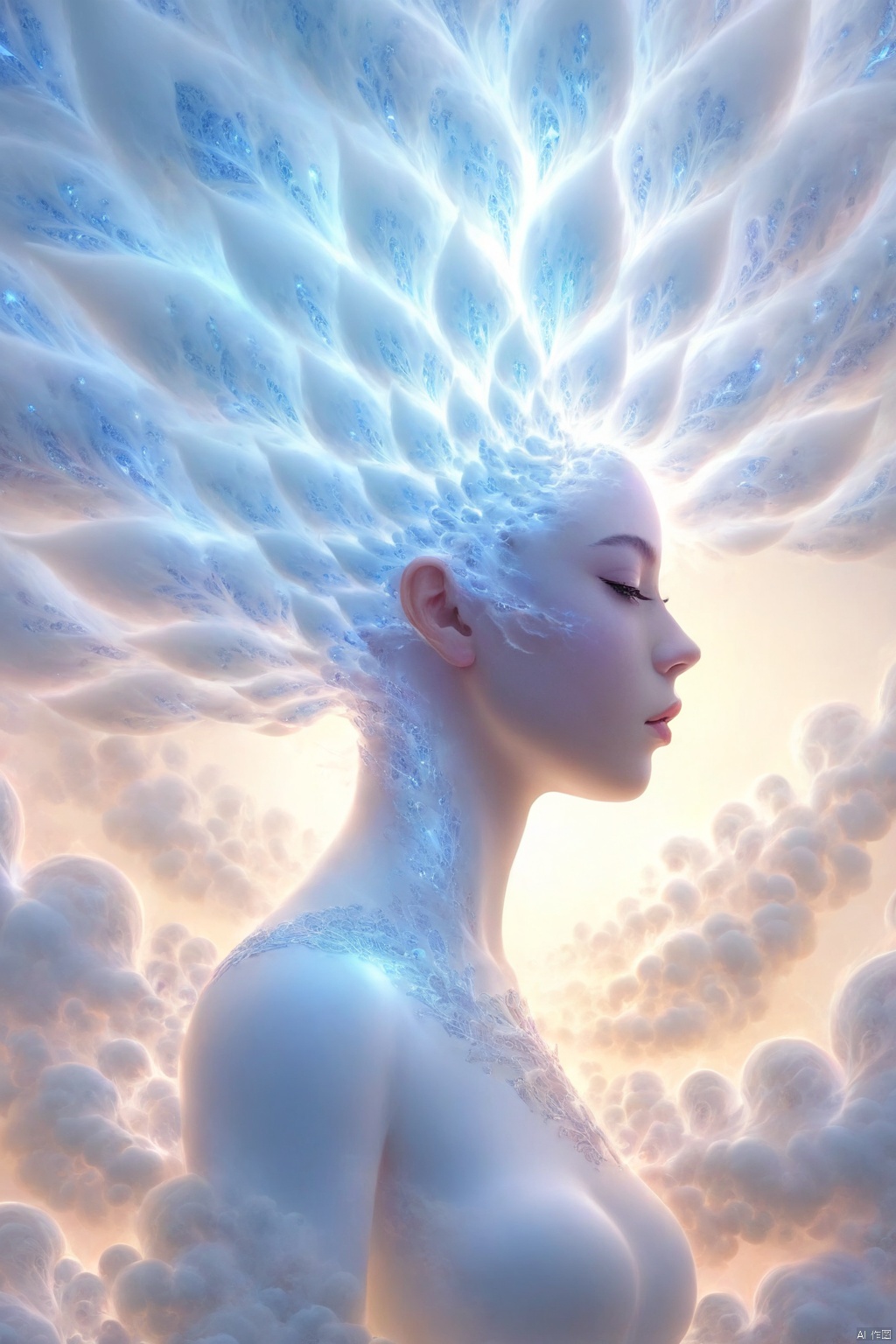 score_9,score_8_up,score_7_up,score_6_up,
Official art, 8k wallpaper, super detailed, beautiful and beautiful, masterpiece, best quality, (fractal art: 1.3), lines, illustration, 1 girl head, white background, very detailed, bright colors, romanticism