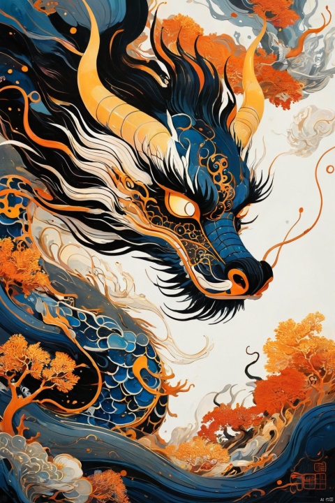 Mysterious Chinese dragons with swirling rings of color hover at the edge of the abstract land of the dead, symbolizing vastness and depth. In his mind, he is depicted as a surreal dream filled with floating islands and ethereal creatures, with blown patterns and dark hues. The colors are vibrant and fluid, capturing movement and energy in a dreamy way, dark white color themes, digital art styles, abstract art backgrounds, highly detailed. The work conveys a sense of curiosity about life and death, with longitudinal sections and 3d rendering, Kilian Eng
